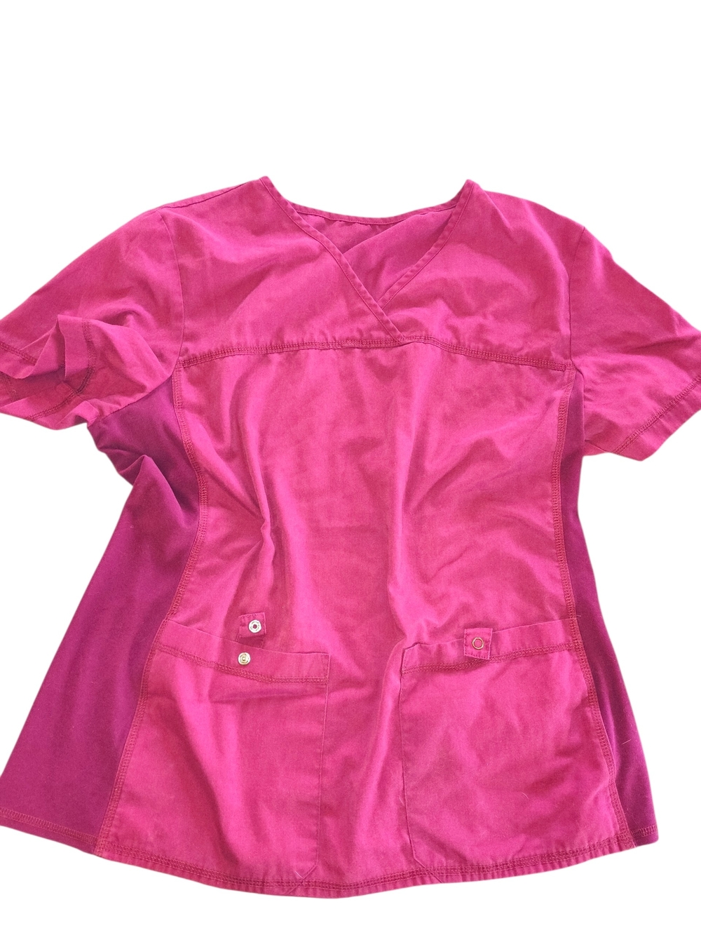 Cherokee Hot Pink V-Neck Scrub Top